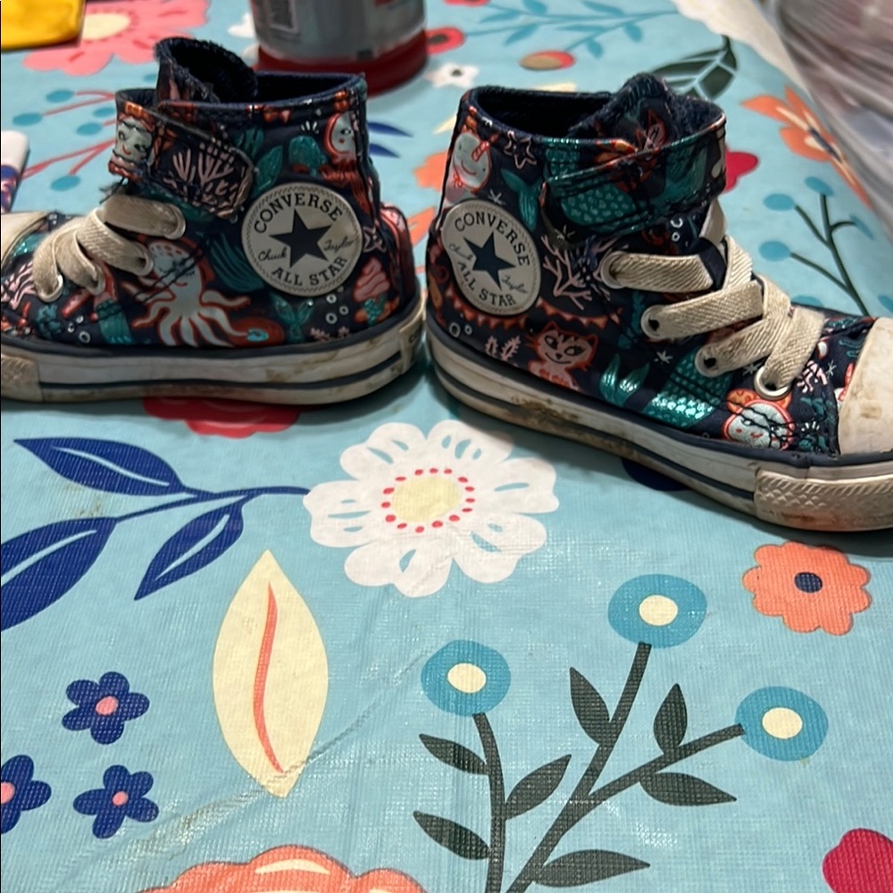 Converse Blue and Green Sneakers Classic High-Top Style